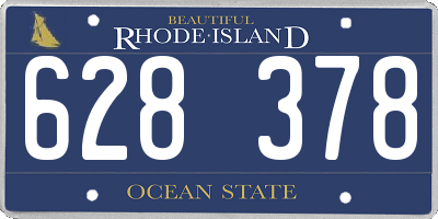 RI license plate 628378