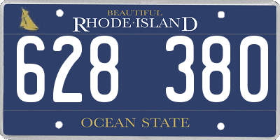 RI license plate 628380
