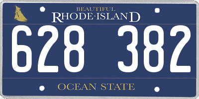 RI license plate 628382