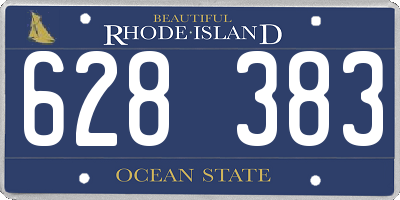 RI license plate 628383