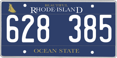 RI license plate 628385