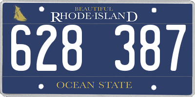 RI license plate 628387