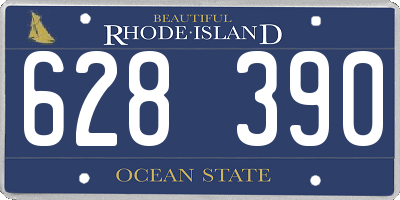 RI license plate 628390