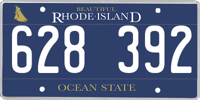 RI license plate 628392