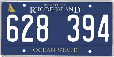 RI license plate 628394