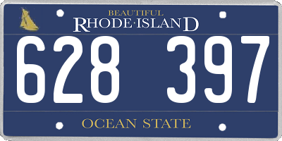 RI license plate 628397