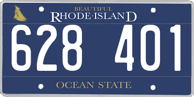 RI license plate 628401