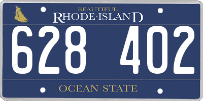 RI license plate 628402