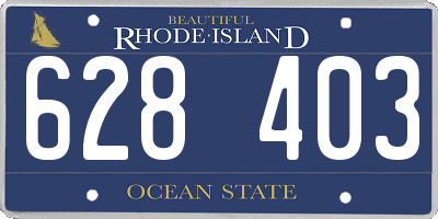 RI license plate 628403