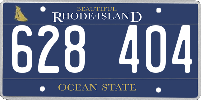 RI license plate 628404