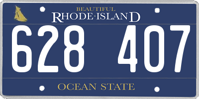 RI license plate 628407