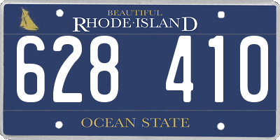 RI license plate 628410