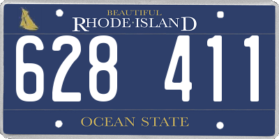 RI license plate 628411