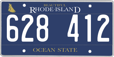 RI license plate 628412