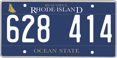 RI license plate 628414