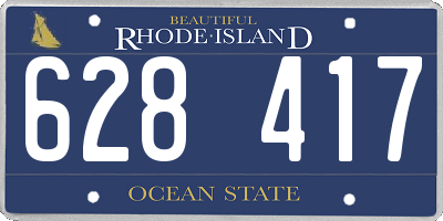 RI license plate 628417