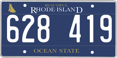 RI license plate 628419