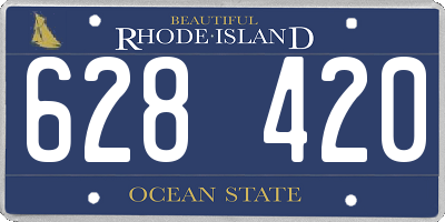 RI license plate 628420