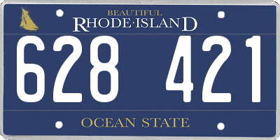 RI license plate 628421