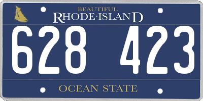 RI license plate 628423