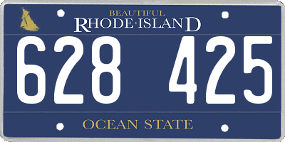 RI license plate 628425