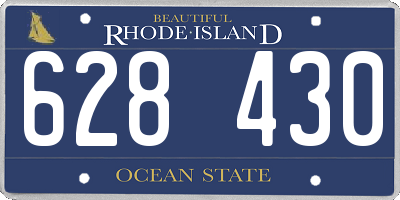 RI license plate 628430