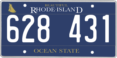 RI license plate 628431
