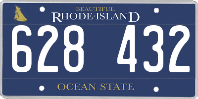 RI license plate 628432