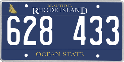 RI license plate 628433