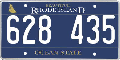 RI license plate 628435