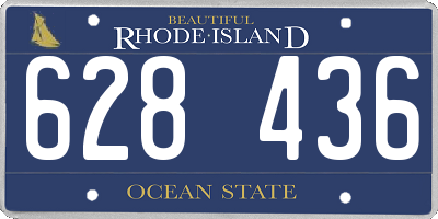 RI license plate 628436