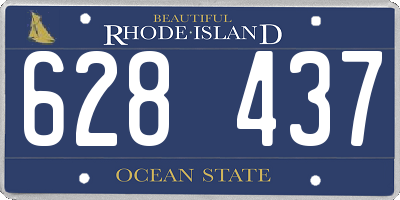RI license plate 628437
