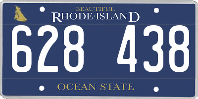 RI license plate 628438