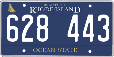 RI license plate 628443