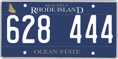 RI license plate 628444
