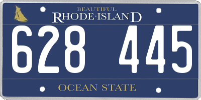 RI license plate 628445
