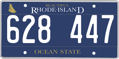RI license plate 628447