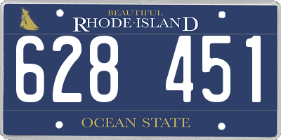 RI license plate 628451