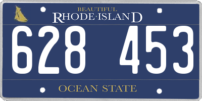 RI license plate 628453
