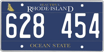 RI license plate 628454