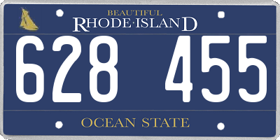 RI license plate 628455