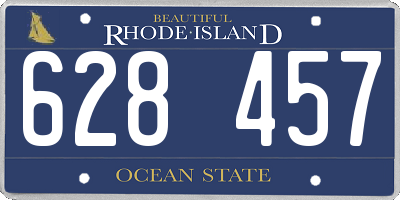 RI license plate 628457