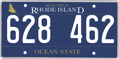 RI license plate 628462