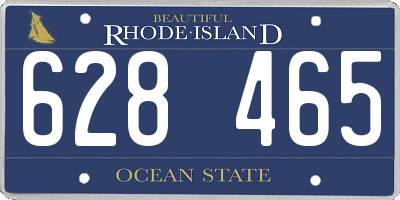 RI license plate 628465