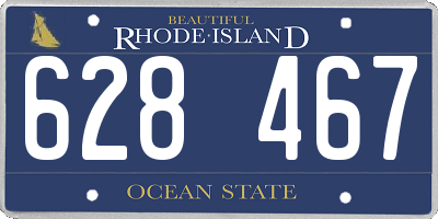 RI license plate 628467