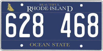 RI license plate 628468