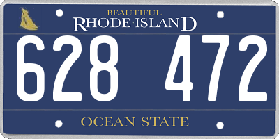 RI license plate 628472
