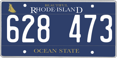 RI license plate 628473