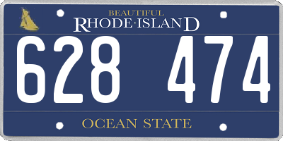 RI license plate 628474