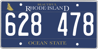 RI license plate 628478